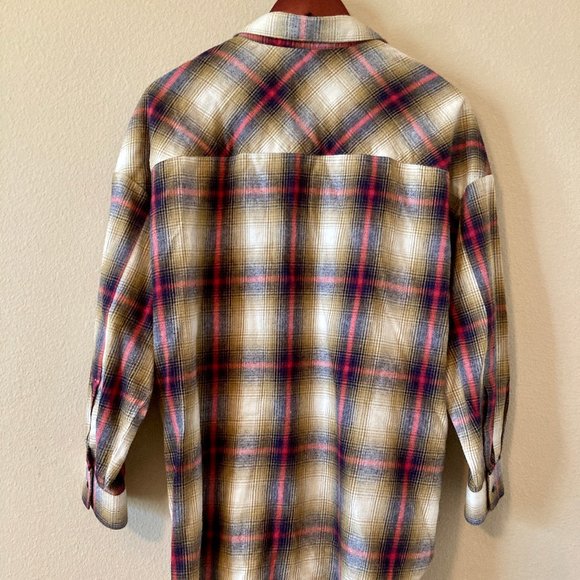 IRO Milay Split-Side Checked Brushed-Cotton Oversized Shirt - Picture 13 of 16